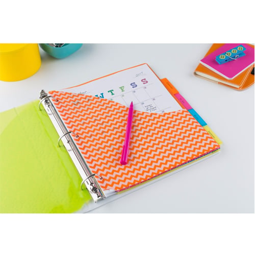 Avery Big Tab Insertable Pocket Multicolor 5-Tab Plastic Dividers (Damask Design) 1 set - 7714