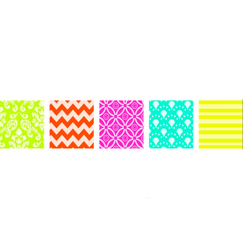 Avery Big Tab Insertable Pocket Multicolor 5-Tab Plastic Dividers (Damask Design) 1 set - 7714
