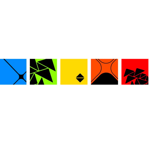 Avery Big Tab Insertable Pocket Multicolor 5-Tab Plastic Dividers (Geometric Design) - 1 Set