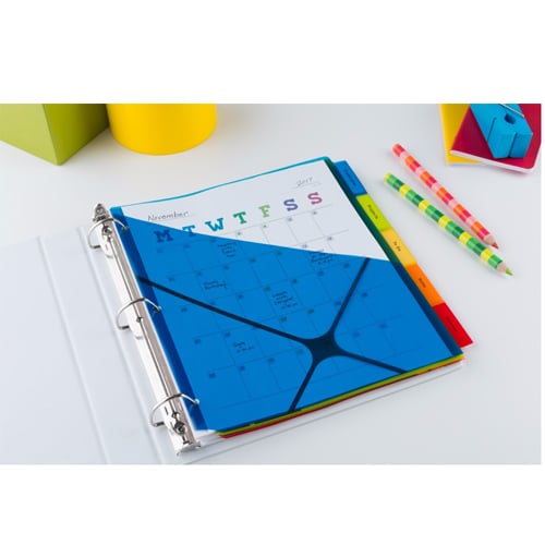 Avery Big Tab Insertable Pocket Multicolor 8-Tab Plastic Dividers (Geometric Design) - 1 Set