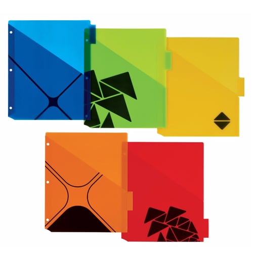 Avery Big Tab Insertable Pocket Multicolor 8-Tab Plastic Dividers (Geometric Design) - 1 Set