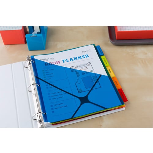 Avery Big Tab Insertable Pocket Multicolor 8-Tab Plastic Dividers (Geometric Design) - 1 Set