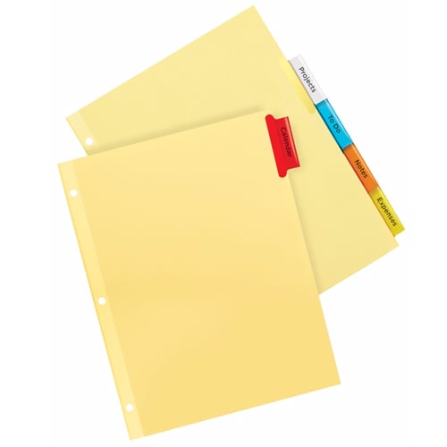 Avery Big Tab Multicolor 5-Tab Buff Paper Insertable Dividers - 3 Sets