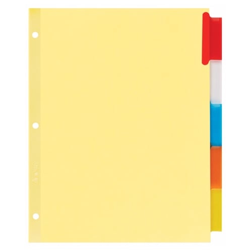 Avery Big Tab Multicolor 5-Tab Buff Paper Insertable Dividers - 3 Sets