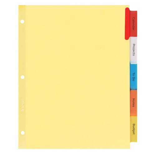 Avery Big Tab Multicolor 8-Tab Buff Paper Insertable Dividers - 1 Set
