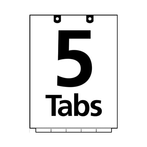 Avery White Narrow Bottom 1-5 Tab Pre-printed Dividers for Classification Folders 1 set - 13162