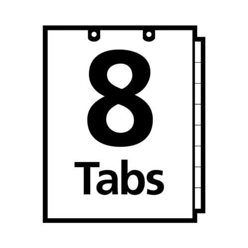 Avery Big Tab White 8-Tab Write-On Dividers for Classification Folders 1 set - 13161
