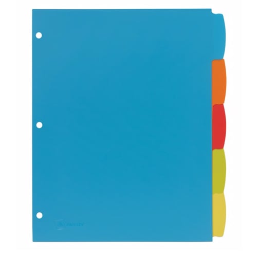 Avery Big Tab Write & Erase Multicolor 5-Tab Plastic Dividers 1 set - 16129 - Clearance Sale