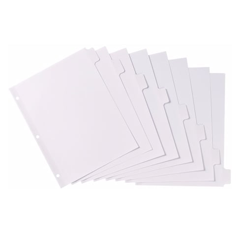 Avery Big Tab Write & Erase White 8-Tab Paper Dividers 1 set - 23061
