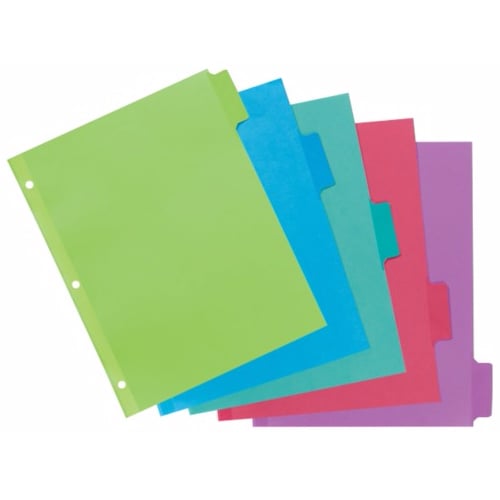 Avery Big Tab Write-On 8.5" x 11" Multicolor 5-Tab Dividers 1 set - 23180