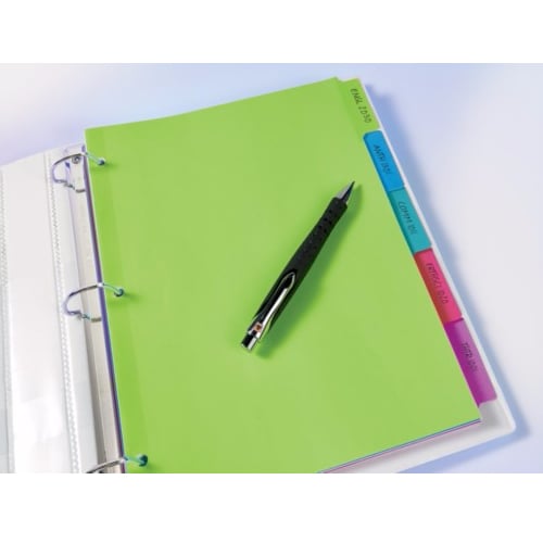 Avery Big Tab Write-On 8.5" x 11" Multicolor 5-Tab Dividers 1 set - 23180