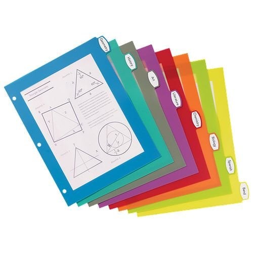 Avery BigTab Ultralast 8-Tab Multicolor Plastic Dividers 1 set - 24901- Clearance Sale