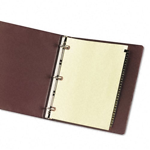 Avery Black 1-31 Copper Reinforced Preprinted Leather Tab - 25187