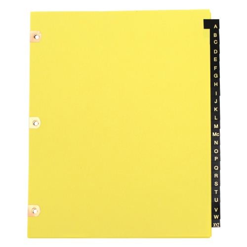 Avery Black A-Z tab Copper Reinforced Preprinted Leather Tab - 25180