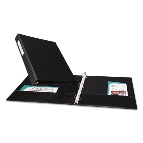 Avery Black Durable Slant Ring Binders w/ Label Holders