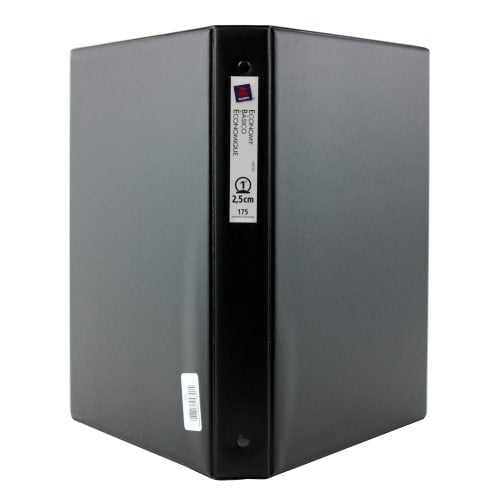 Avery Black Economy Round Ring Binders with Label Holders
