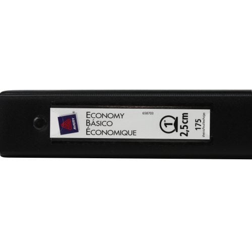 Avery Black Economy Round Ring Binders with Label Holders