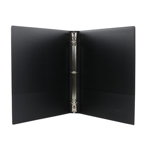 Avery Black Economy Round Ring Binders with Label Holders