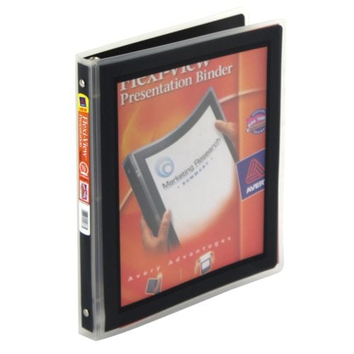 Avery Black Flexi-View Round Ring Binders (12pk)