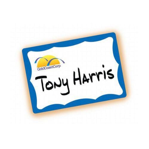 Avery Blue Border Name Badge Label 2-11/32" x 3-3/8" 100pk - 5144 - Clearance Sale