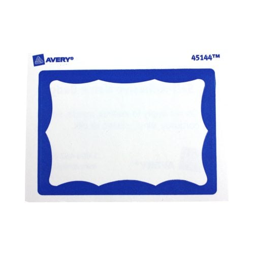 Avery Blue Border Name Badge Label Pad 40 sheets - 45144