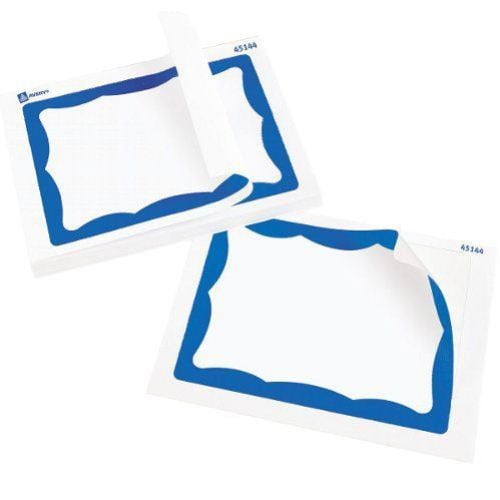 Avery Blue Border Name Badge Label Pad 40 sheets - 45144