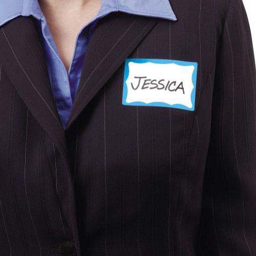 Avery Blue Border Name Badge Label Pad 40 sheets - 45144