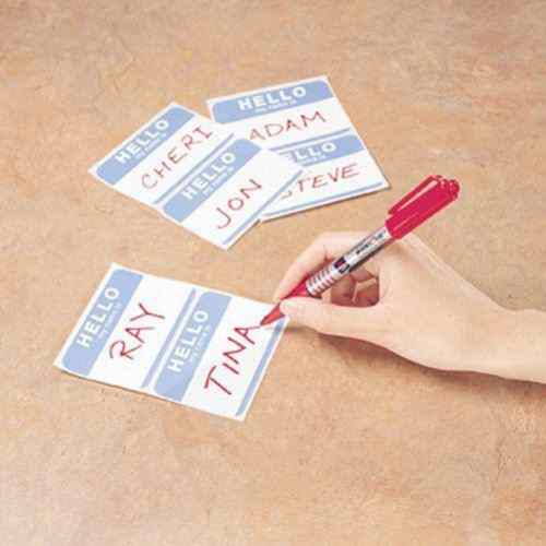 Avery Blue Hello Name Badge Label 2-11/32" x 3-3/8" 100pk - 5141 - Clearance Sale