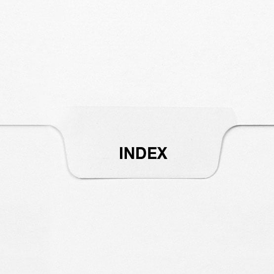 Avery Style Letter Size Individual Editorial Bottom Tab Legal Indexes
