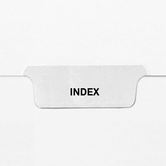 INDEX - Avery Style Letter Size Bottom Tab Legal Indexes - 25pk