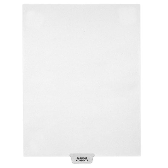 Avery Style Letter Size Individual Editorial Bottom Tab Legal Indexes
