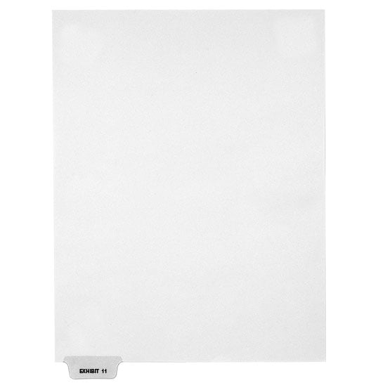 EXHIBIT 11 - Avery Style Letter Size Bottom Tab Legal Indexes - 25/Pk