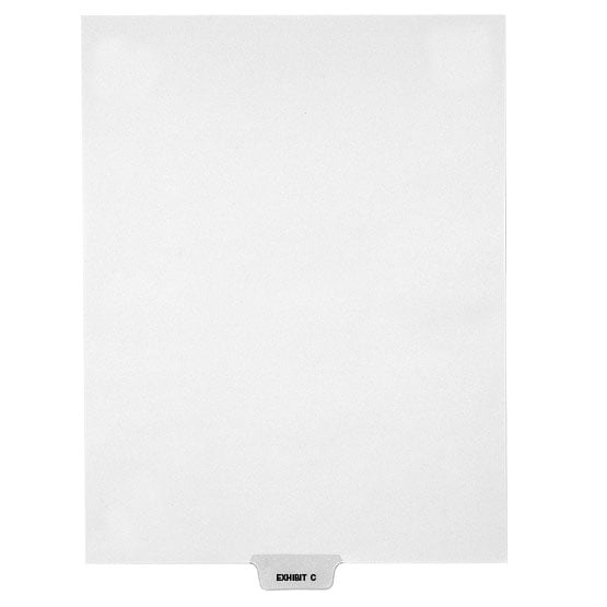 EXHIBIT C - Avery Style Letter Size Bottom Tab Legal Indexes - 25/Pk