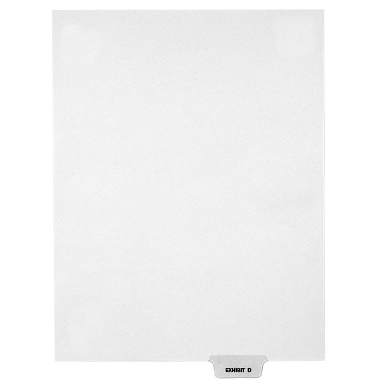 EXHIBIT D - Avery Style Letter Size Bottom Tab Legal Indexes - 25pk - Clearance Sale