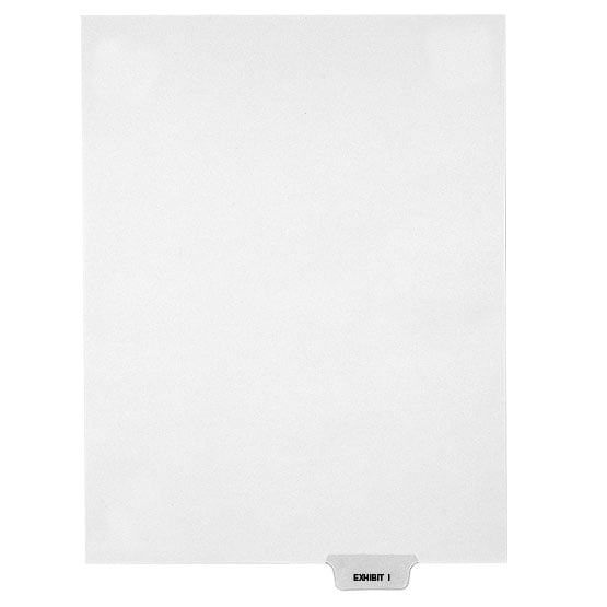 EXHIBIT I - Avery Style Letter Size Bottom Tab Legal Indexes - 25/Pk