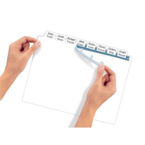 Avery Clear Label Index Maker Double Column White 16-Tab Dividers 1 set - 13150