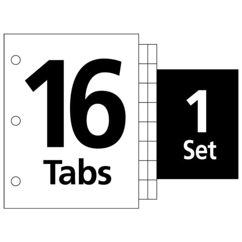 Avery Clear Label Index Maker Double Column White 16-Tab Dividers 1 set - 13150
