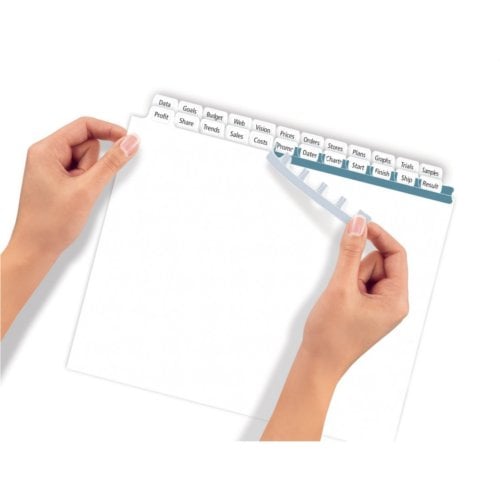 Avery Clear Label Index Maker Double Column White 24-Tab Dividers 1 set - 13151