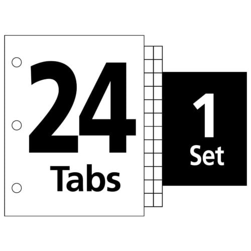 Avery Clear Label Index Maker Double Column White 24-Tab Dividers 1 set - 13151