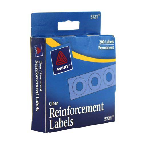 Avery Clear Self-Adhesive Hole Reinforcements