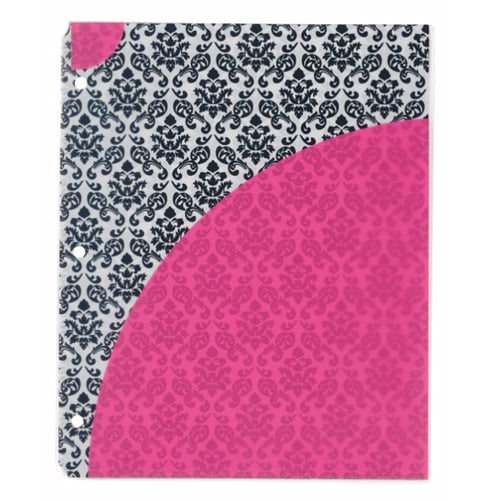 Avery Corner Lock Damask Design Four-Pocket Plastic Folder 1pk - 47715