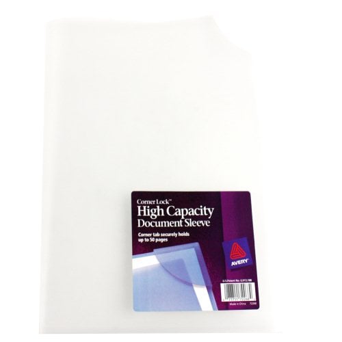 Avery Corner Lock High Capacity Document Sleeve Assorted (1pk) - 72268