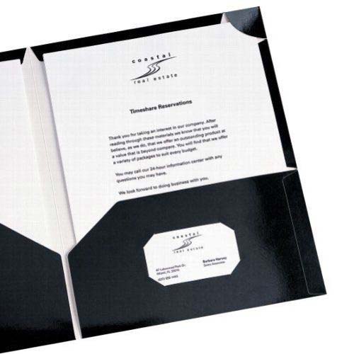 Avery Corner Lock Two Pocket Folder Black (10pk) - 47760