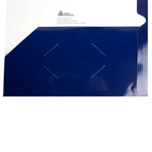Avery Corner Lock Two Pocket Folder Blue (10pk) - 47759