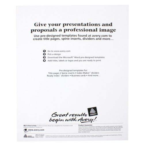 Avery Corner Lock Two Pocket Folder White (10pk) - 47761