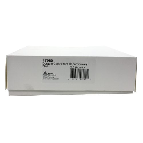 Avery Durable Clear Front Report Cover Black 25pk - 47960 - Clearance Sale