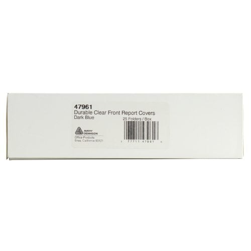 Avery Durable Clear Front Report Cover Dark Blue 25pk - 47961 - Clearance Sale