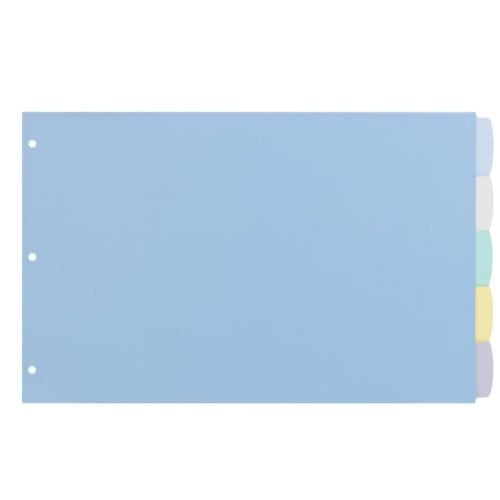 Avery Durable Plastic Write-On Multicolor 5-Tab 11" x 17" Dividers w/ Pockets - 1 Set