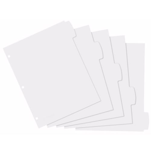 Avery Durable Plastic Write-On Multicolor 5-Tab 8.5" x 11" Dividers w/ Pockets 1 set - 16370
