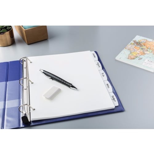 Avery Durable Plastic Write-On Multicolor 5-Tab 8.5" x 11" Dividers w/ Pockets 1 set - 16370